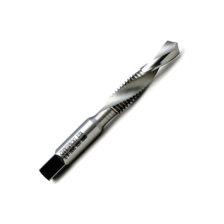 Champion Cutting Tool 7/16in-20 - DT22 Comb. Drill & Tap, 20 TPI Threads per in, 118 deg, 2 Flute, HSS CHA DT22-7/16-20